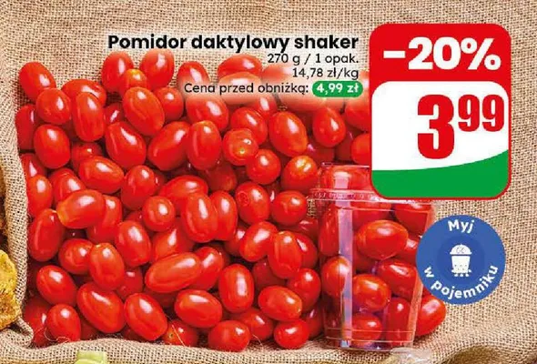 Pomidor daktylowy shaker promocja w Dino