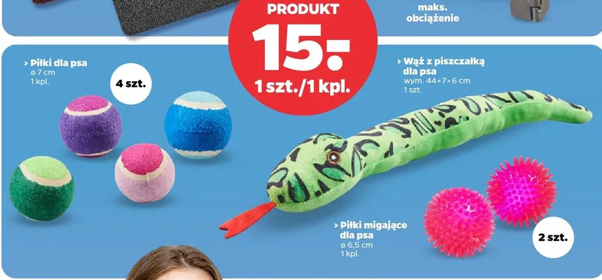 Wąż z piszczałką dla psa promocja w Netto