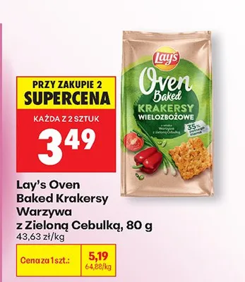 Krakersy wielozbożowe Lay's Oven Baked Warzywa z Zieloną Cebulką promocja w Biedronka
