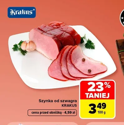 Szynka od szwagra Krakus promocja w Carrefour Market
