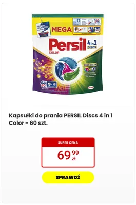 Kapsułki do prania Persil Discs 4 in 1 Color promocja w Media Expert