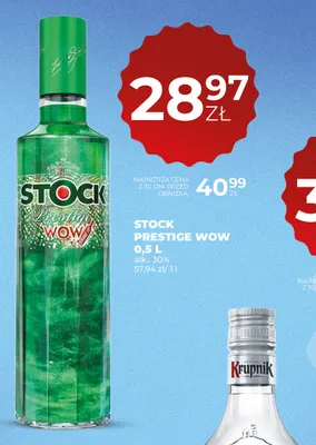 Wódka Stock Prestige WOW promocja w Duży Ben