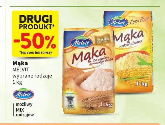 Mąka kukurydziana Melvit promocja w Intermarche
