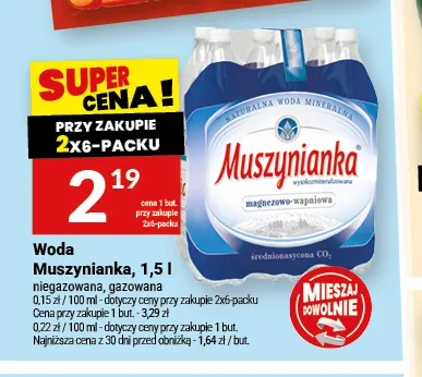 Woda niegazowana Muszynianka promocja w Twój Market