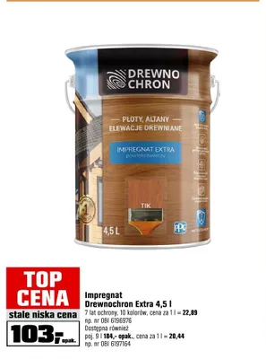 Impregnat Drewnochron Extra 4,5l promocja w OBI