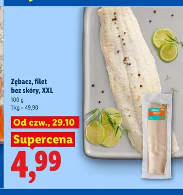 Zębacz filet bez skóry XXL promocja w Lidl