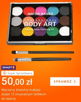 Zmywalne farbki do twarzy promocja w Allegro