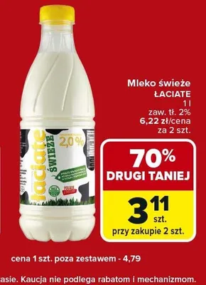 Mleko świeże Łaciate promocja w Carrefour Express