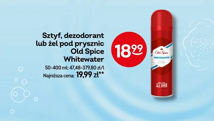 Dezodorant Old Spice Whitewater promocja w Żabka