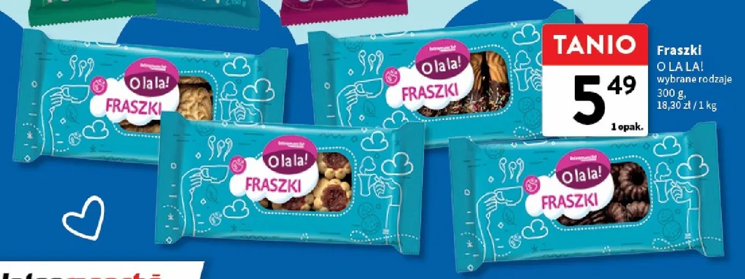 Ciastka Fraszki O la la! promocja w Intermarche