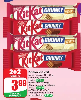Baton Kit Kat promocja w Dino