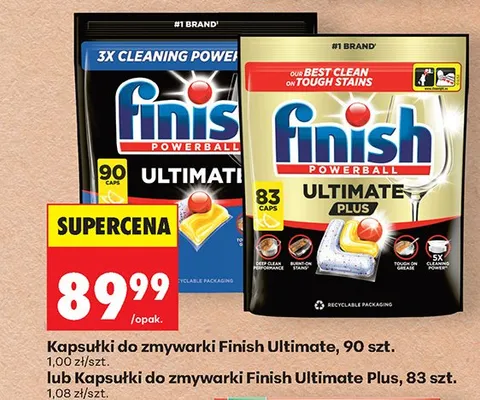 Kapsułki do zmywarki Finish Ultimate promocja w Biedronka