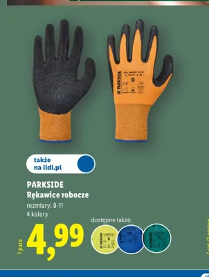 Rękawice robocze Parkside promocja w Lidl