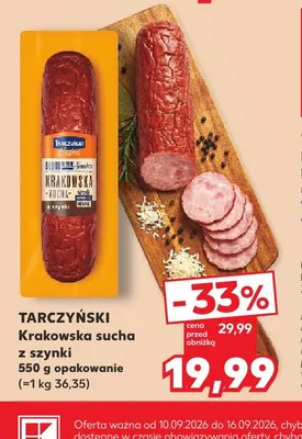 Krakowska sucha z szynki Tarczyński promocja w Kaufland