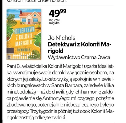 Książka Detektywi z Kolonii Marigold Jo Nichols promocja w Empik
