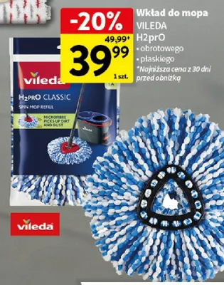 Wkład do mopa płaskiego Vileda H2PrO promocja w Intermarche