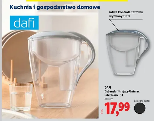 Dzbanek filtrujący Classic Dafi 3 l promocja w Lidl