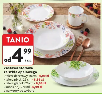 Zastawa stołowa ze szkła opalowego promocja w Intermarche