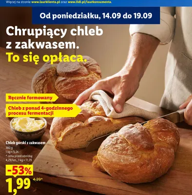 Chleb górski z zakwasem promocja w Lidl