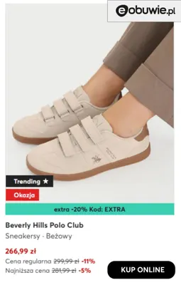 Sneakersy Beverly Hills Polo Club promocja w eobuwie.pl