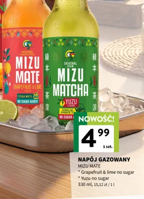 Napój gazowany Mizu Mate Yuzu no sugar promocja w Intermarche
