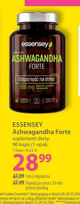 Suplement diety Ashwagandha Forte Essensey promocja w Hebe
