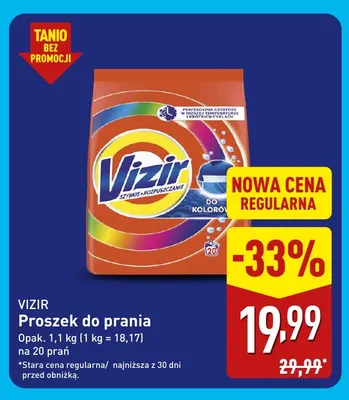 Proszek do prania Vizir promocja w Aldi