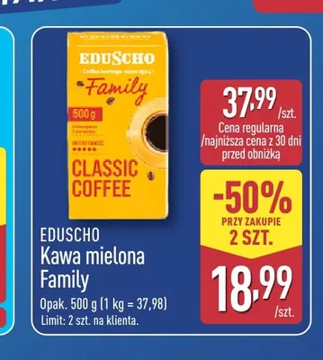 Kawa mielona Family Eduscho promocja w Aldi