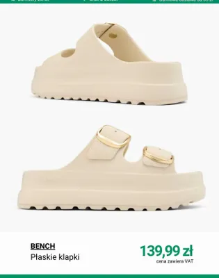Płaskie klapki BENCH promocja w Deichmann