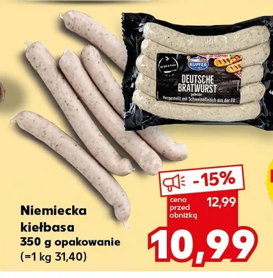 Niemiecka kiełbasa Deutsche Bratwurst promocja w Kaufland