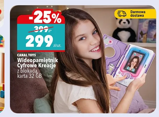 Wideopamiętnik CANAL TOYS Cyfrowe Kreacje z blokadą karta 32 GB promocja w Biedronka