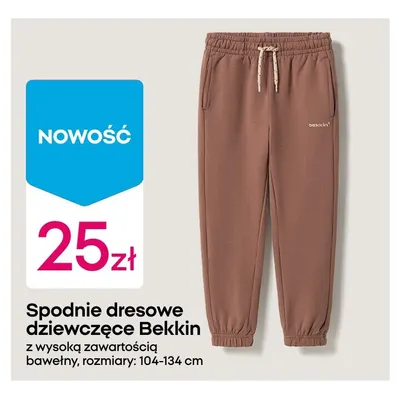 Spodnie dresowe dziewczęce Bekkin promocja w Pepco
