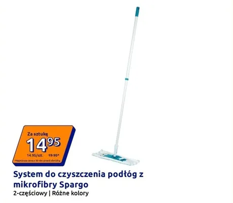 System do czyszczenia podłóg z mikrofibry 2-częściowy promocja w Action