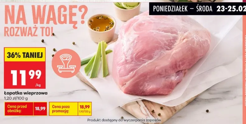 Łopatka wieprzowa Mościbrody promocja w Biedronka