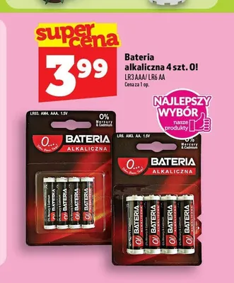 Bateria alkaliczna O! LR3 AAA 4-pak promocja w TOPAZ