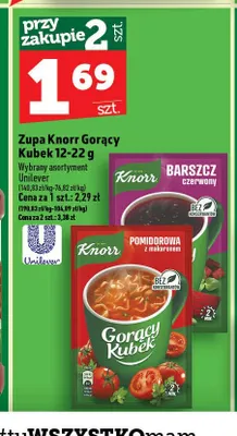 Zupa Knorr Gorący Kubek promocja w TOPAZ