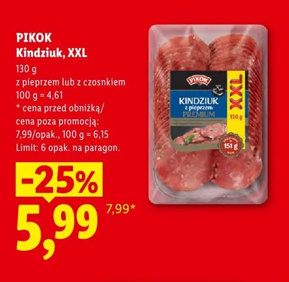 Kindziuk Pikok XXL z pieprzem promocja w Lidl