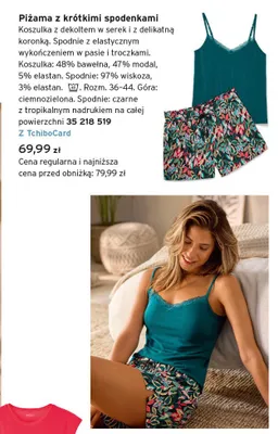 Piżama z krótkimi spodenkami Tchibo promocja w Tchibo