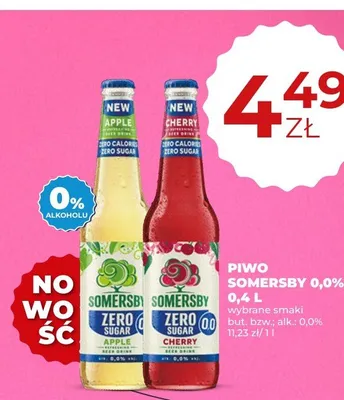 Piwo bezalkoholowe Somersby 0,0% Cherry promocja w Duży Ben