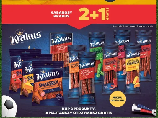 Kabanosy extra cienkie Krakus wieprzowe promocja w Netto