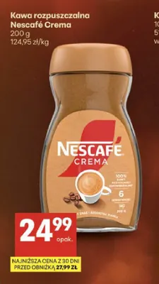 Kawa rozpuszczalna Nescafé Crema promocja w Delikatesy Centrum