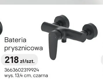 Bateria prysznicowa GoodHome Cavally czarna promocja w Castorama