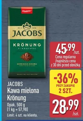 Kawa mielona Jacobs Krönung promocja w Aldi