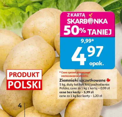 Ziemniaki szczotkowane promocja w Auchan