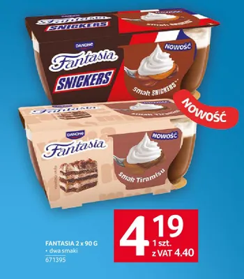 Jogurt Fantasia smak Tiramisu 2-pak promocja w Selgros