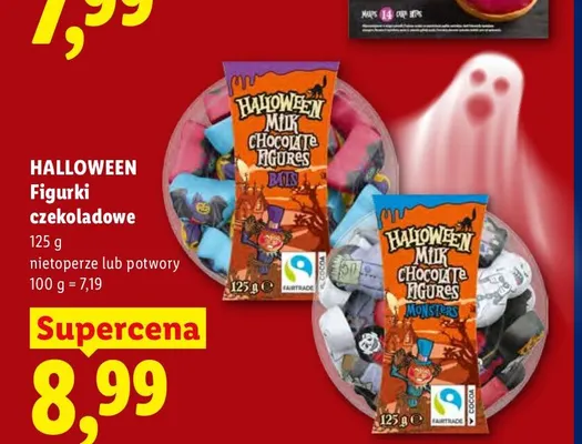 Figurki czekoladowe Halloween nietoperze promocja w Lidl