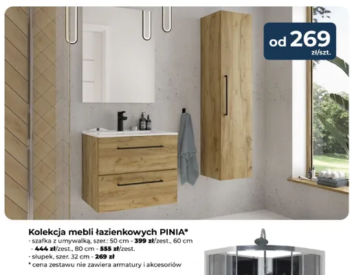 Słupek łazienkowy Pinia 32 cm promocja w PSB Mrówka
