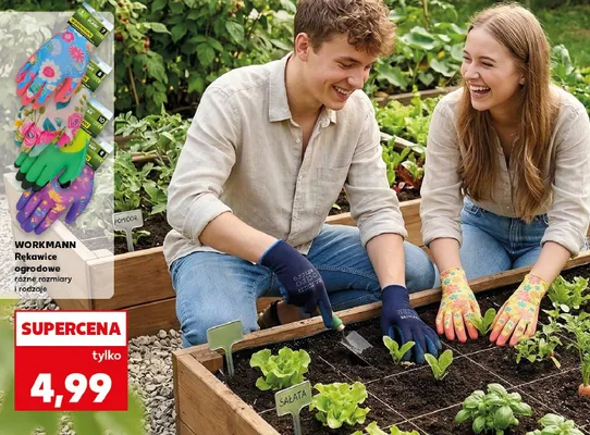 Rękawice ogrodowe różne rozmiary i rodzaje promocja w Kaufland