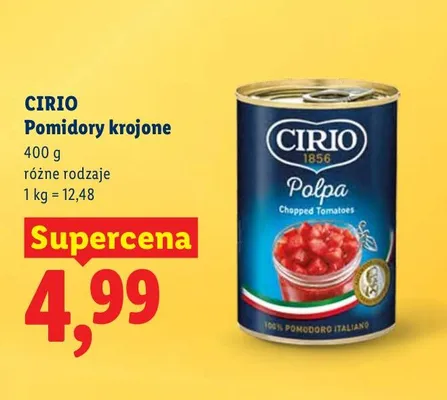Pomidory krojone promocja w Lidl