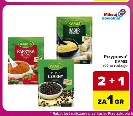 Przyprawa Kamis pieprz czarny ziarnisty promocja w Carrefour Express